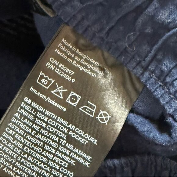 H&M Boys Seersucker Shorts Navy Pull On US 10 Preppy - Picture 6 of 6